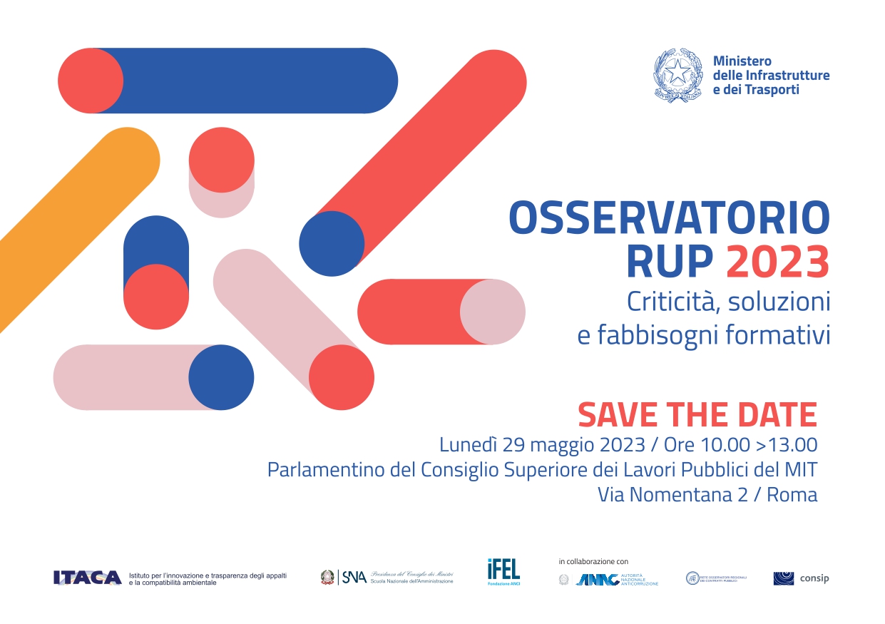 RINVIATO - Presentazione rapporto: Osservatorio RUP 2023 - criticità, soluzioni e fabbisogni formativi