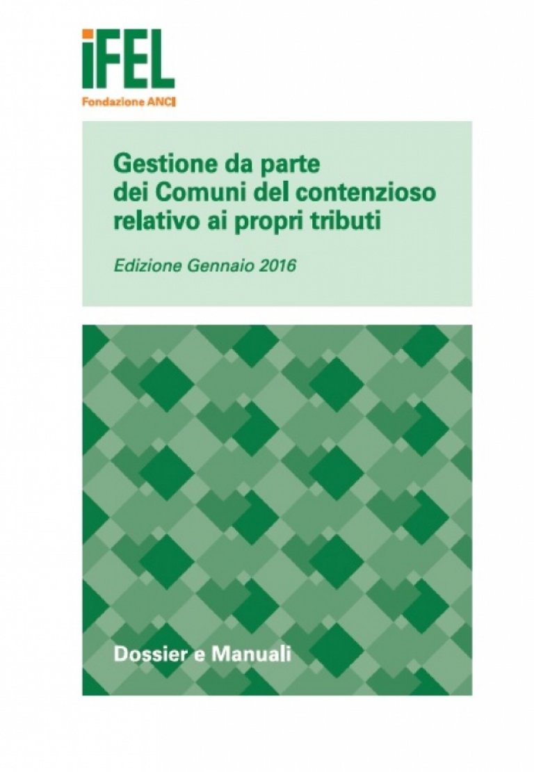 Gestione Da Parte Dei Comuni Del Contenzioso Relativo Ai Propri Tributi ...