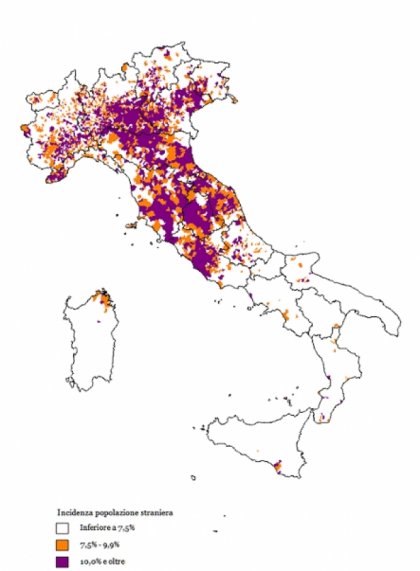 L’incidenza della popolazione straniera residente nei comuni italiani - Scheda n.3