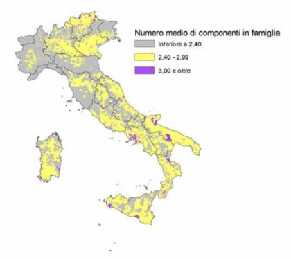 La struttura delle famiglie nei comuni italiani - Scheda n. 6